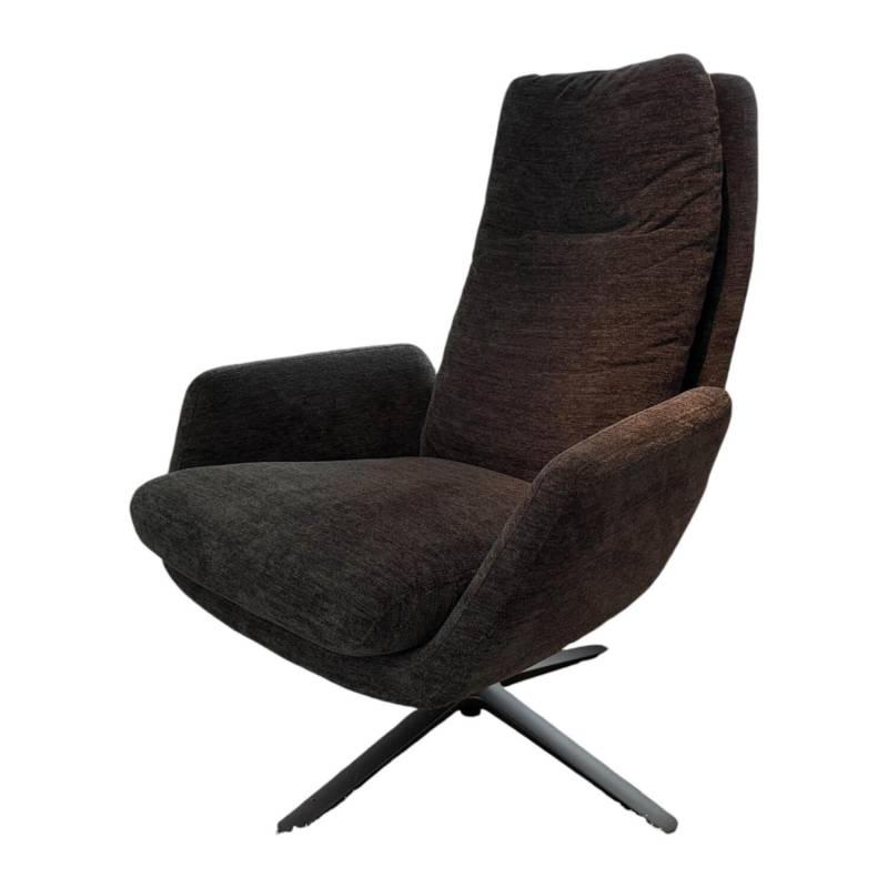 Drehsessel Cordia Stoff 8144 Braun-Grün Gestell F01 Schwarzbraun von COR