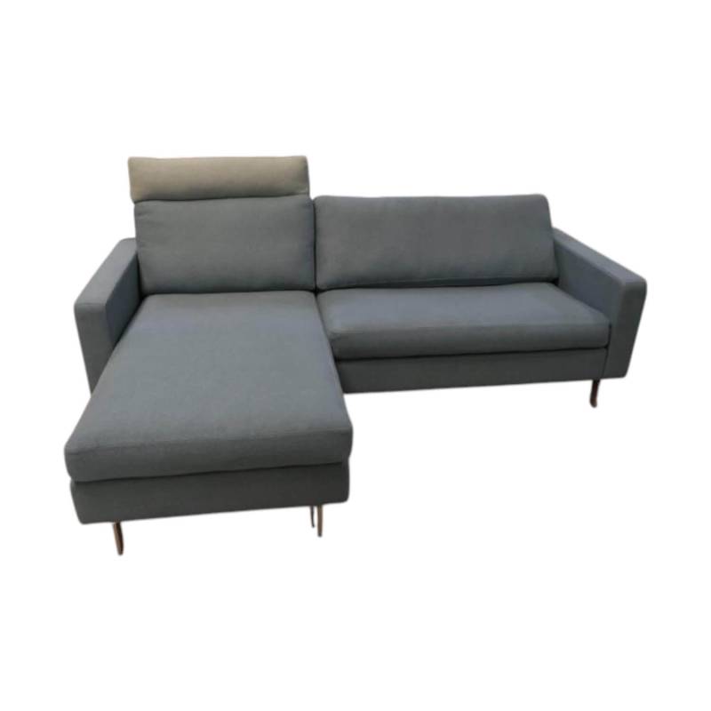 Ecksofa Conseta Stoff 8310 Aquablau Blau Schmalfüße Edelstahl V2A Gebürstet Stof... von COR