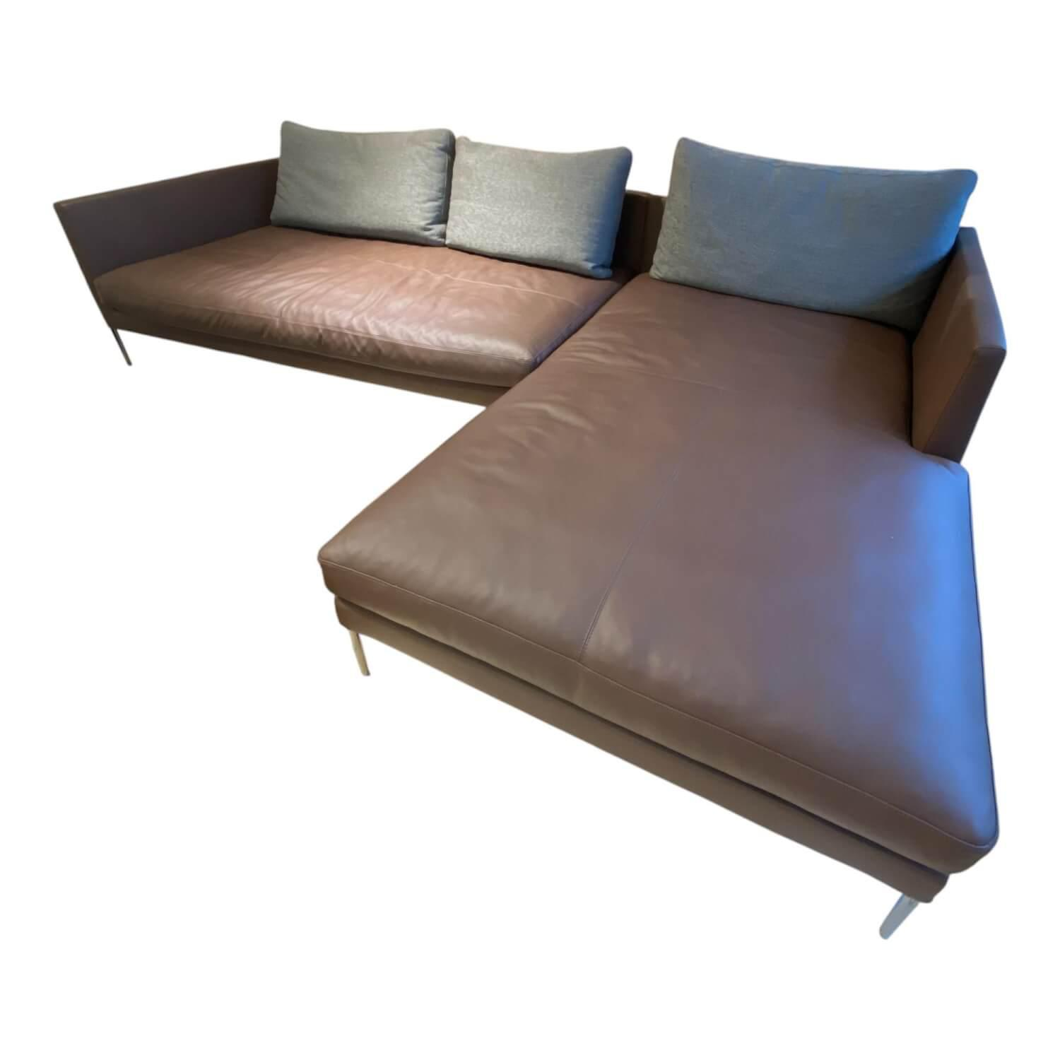 Ecksofa Pilotis Leder 295 Dunkelbraun Fuß Schwarzchrom Inklusive Rückenkissen Ecksofa Pilotis Leder 295 Dunkelbraun Fuß Schwarzchrom Inklusive Rückenkissen von COR