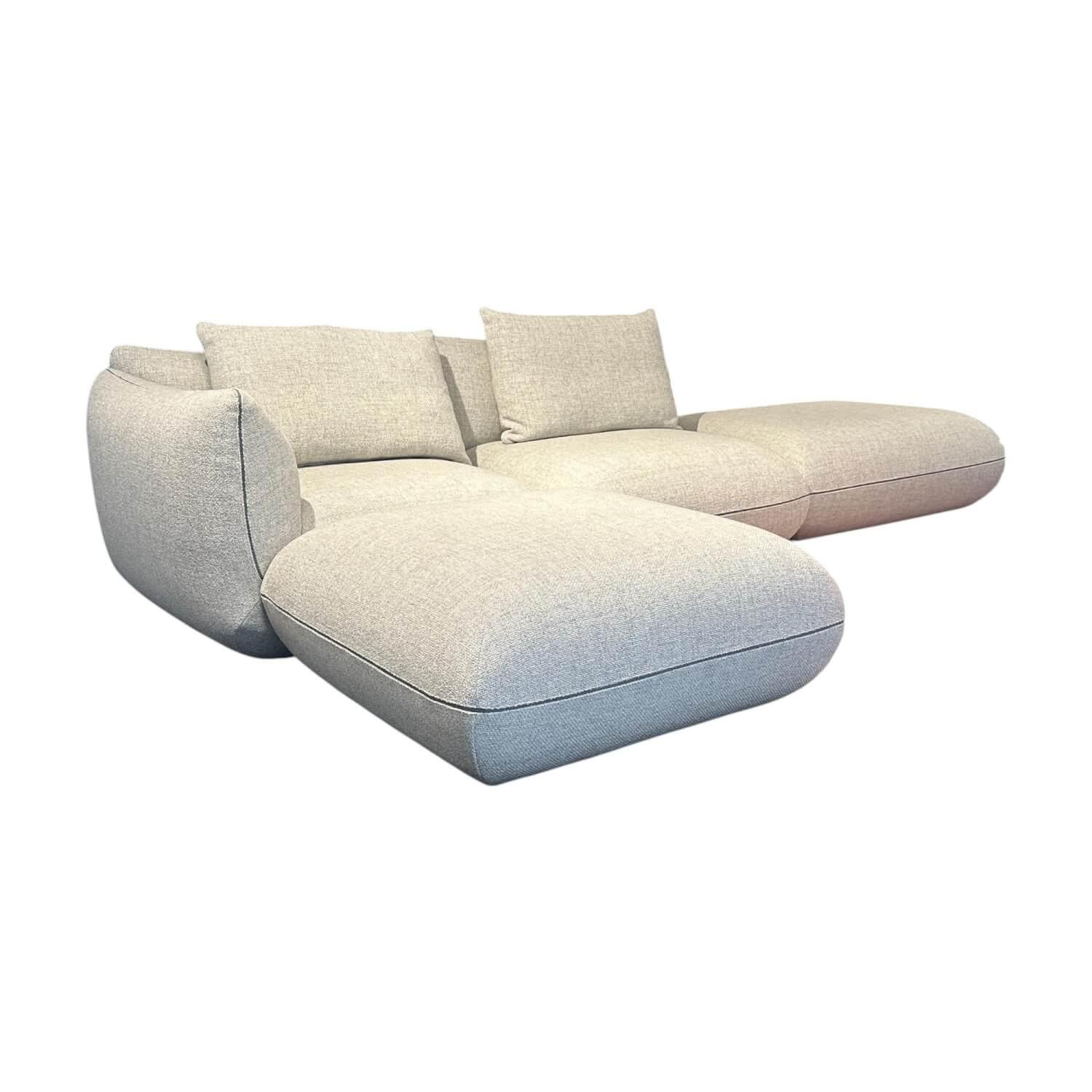 Polstergarnitur Jalis Stoff 8300 Lichtgrau Grau Nahtband 5091 Mittelgrau Grau In... von COR