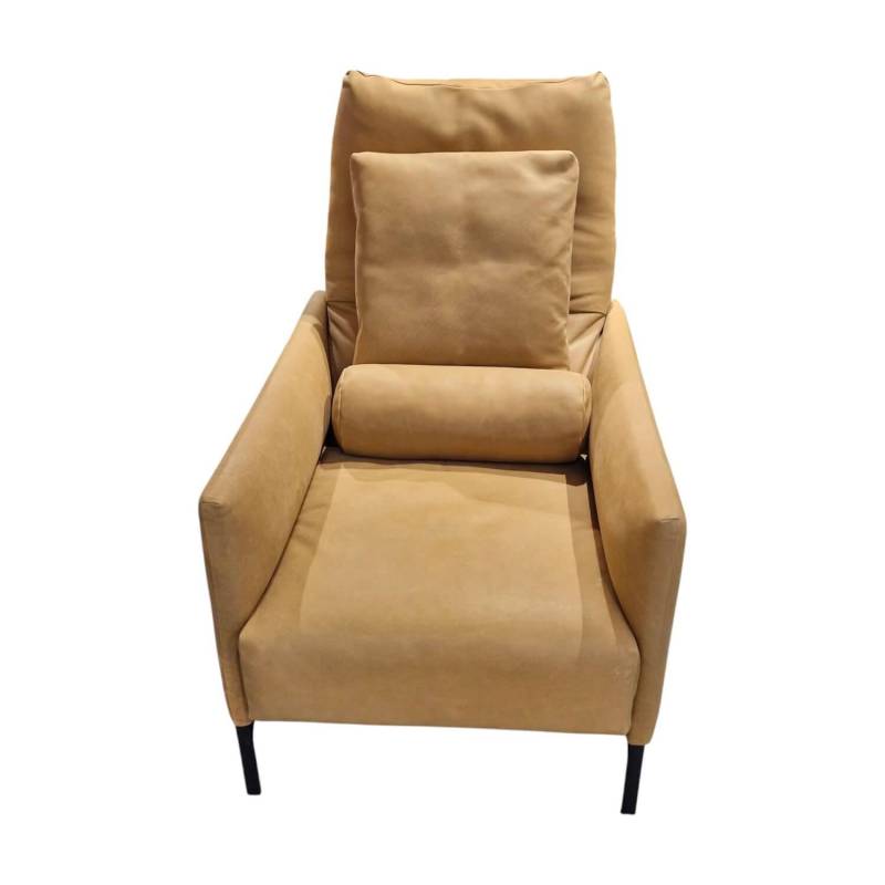 Sessel Avalanche Leder 490 Camel Orange Füße F05 Feinstruktur Schwarz mit Lenden... von COR