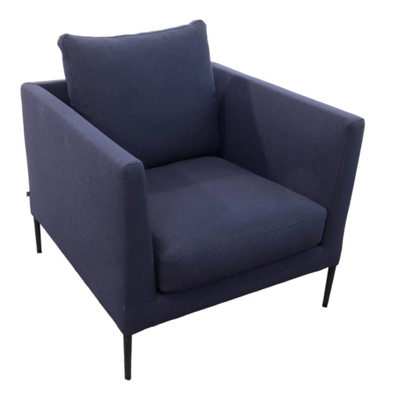Sessel Pilotis 86111 Stoff 10082 Navy Blau Gestell M20 Lack Schwarz Inklusive Ku... von COR