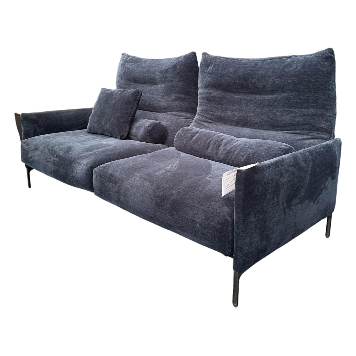 Sofa Avalanche Stoff 8146 Blau-Violett Ablage Eiche Massiv Natur Gestell Feinstr... von COR