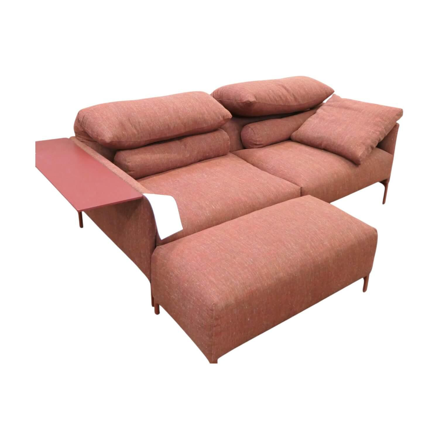 Sofa Avalanche Stoff 9202 Dunkelrot Rot Ablage Und Gestell Lack RAL 3009 Oxidrot... von COR