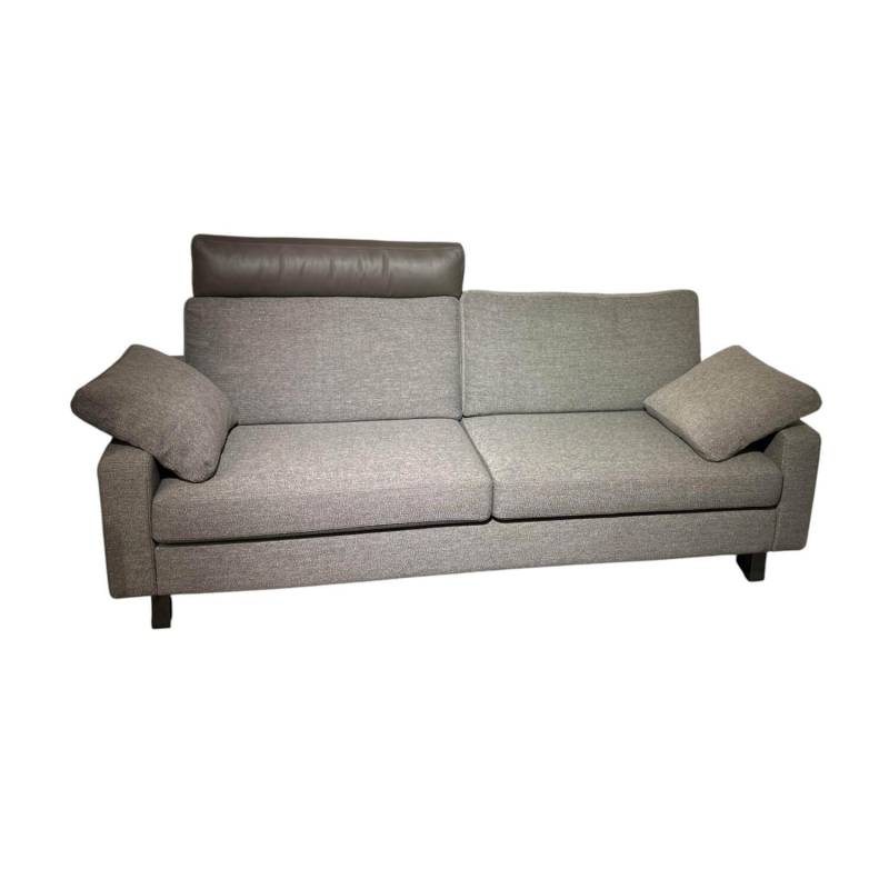 Sofa Conseta Stoff 8079 Taupe Grau Metallkufe Schwarzchrom Inklusive Armkissen U... von COR