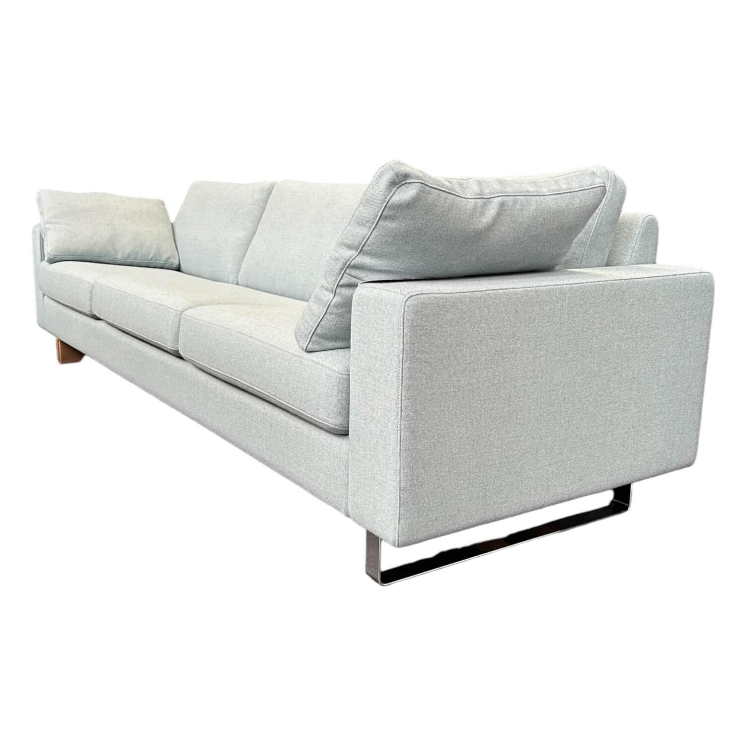 Sofa Conseta Stoff 9705 Mintblau Metallkufe Verchromt Sitzkissenfüllung Visko Rü... von COR