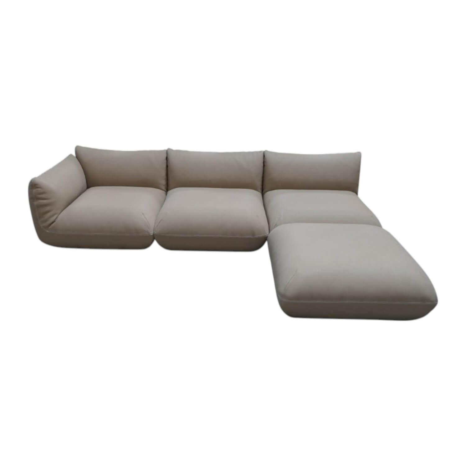 Sofa Jalis 21 Leder 420 Sand Beige Nahtband 5090 Sand Beige Inklusive Hocker Sofa Jalis 21 Leder 420 Sand Beige Nahtband 5090 Sand Beige Inklusive Hocker von COR