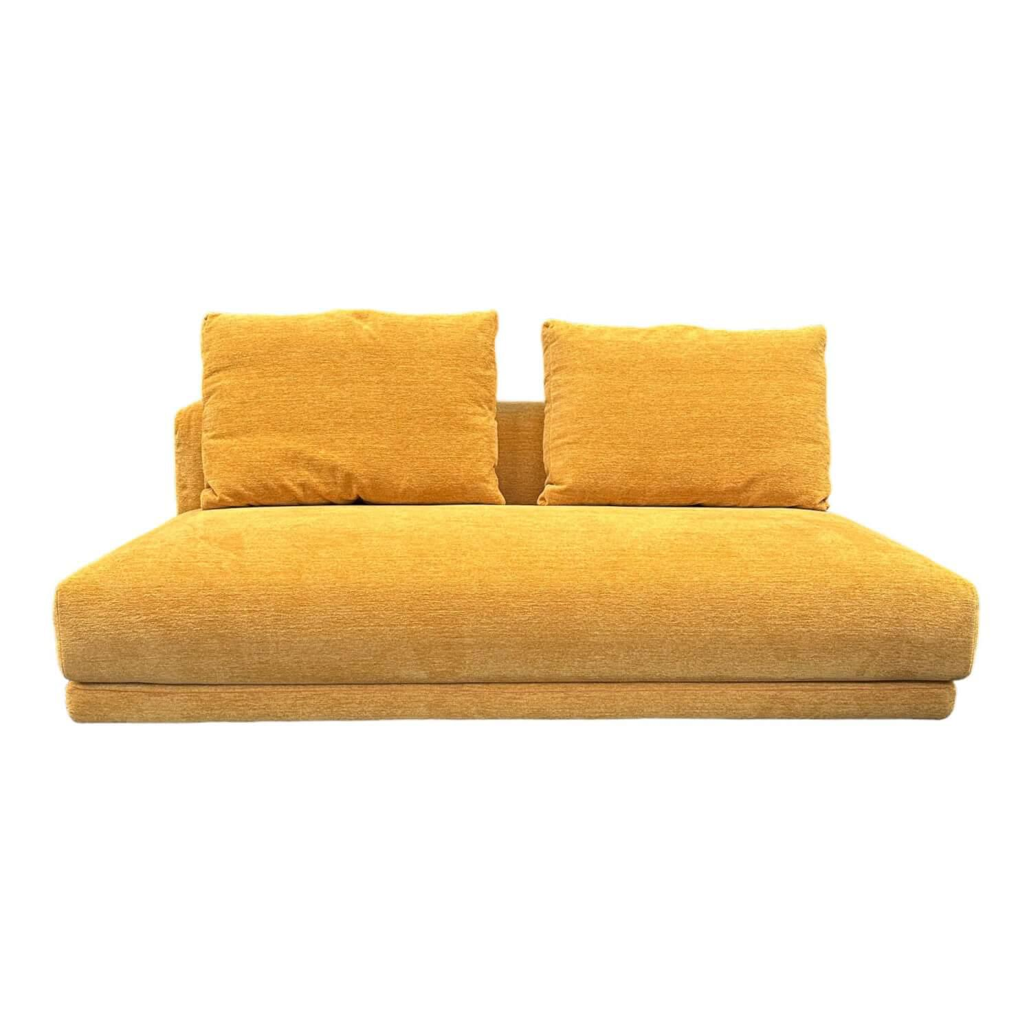 Sofa Moss 74211 Bezug Stoff 8164 Curry Gelb Füße Feinstruktur Schwarzbraun von COR