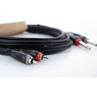14839 Klinke / Cinch Audio Anschlusskabel [2x Klinkenstecker 6.3 mm (mono) - 2x Cinch-Stecke - Cordial von CORDIAL