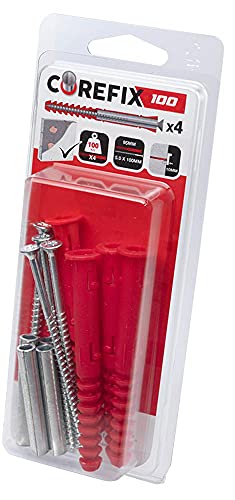 COREFIX 100 DRYLINE Wandbefestigung – 4 Stück | Erweiterungsbefestigungen/Hardware, 4 Stück – CFX004 von COREFIX