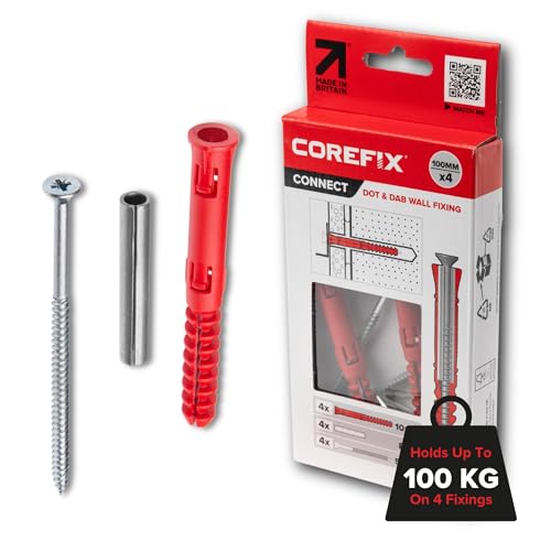 Corefix Gipskartondübel-Set, getestet bis 250 kg, 4 Stück von COREFIX