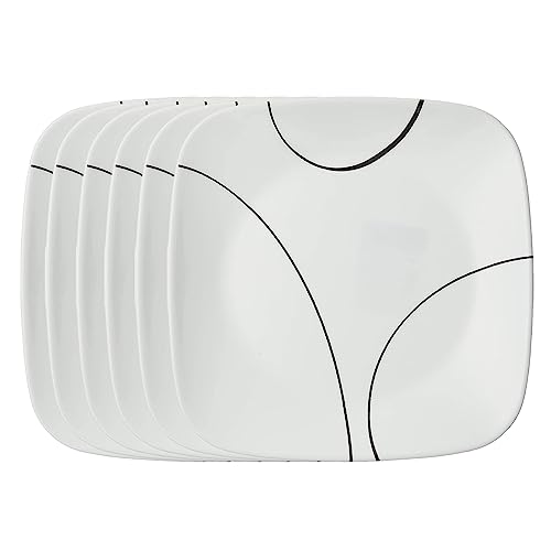 Corelle Boutique Cherish Geprägtes quadratisches Set, 6 teller von CORELLE