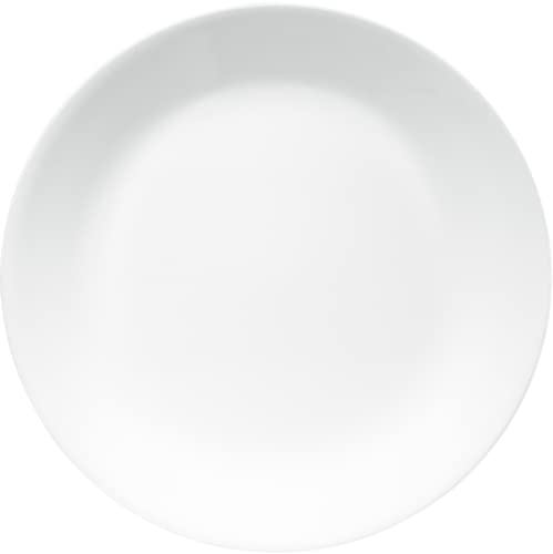 Corelle Geschirr-Set (4-teiliges Set, Winterfrostweiß), Set für 4 Personen, inklusive 4 x Beilagenteller, 80% recyceltes Glas, 3 x langlebiger, halb so viel Platz und Gewicht traditioneller Keramik von CORELLE