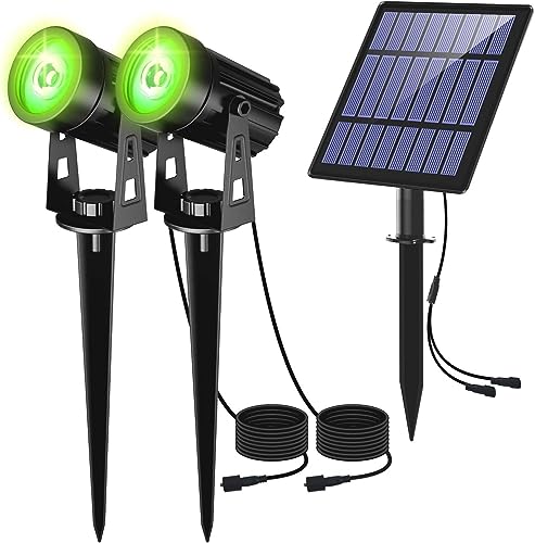 CORESLUX Solar Gartenleuchten Solarlampen für Außen Garten IP65 Wasserdicht Gartenleuchte Solar Gartenbeleuchtung 6000K LED Solarstrahler für Außen Gartenweg Bäume Sträucher (Grün) von CORESLUX