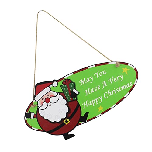 CORHAD 1 Stück Weihnachtsliste Dekoratives Türschild Bezaubernde Tür Schmücken Hängendes Türschild Hängendes Türschild Weihnachts Willkommens Türschild Ellipsen Hängedekoration von CORHAD