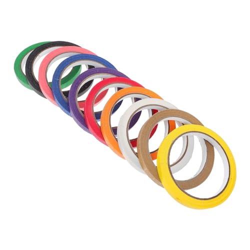 CORHAD 10 Rollen Farbiges Masking Tape Farben Abdeckband für DIY Bastelprojekte Malerband Vielseitig Flexibel Langlebig für Innen Außen Dekoration und Fahrzeuglackierung CORHAD 10 Rollen Farbiges Masking Tape Farben Abdeckband für DIY Bastelprojekte Malerband Vielseitig Flexibel Langlebig für Innen Außen Dekoration und Fahrzeuglackierung von CORHAD