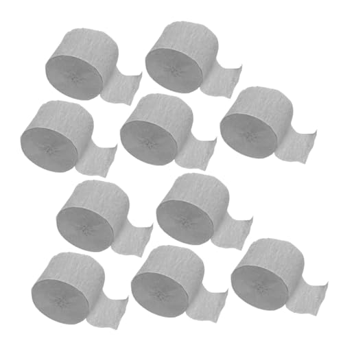 CORHAD 10 Rollen Krepppapier Silber Langlebig Flexibles Material für Partydekoration DIY Basteln Geburtstag Hochzeit Babyparty Fest Streamer Decorations CORHAD 10 Rollen Krepppapier Silber Langlebig Flexibles Material für Partydekoration DIY Basteln Geburtstag Hochzeit Babyparty Fest Streamer Decorations von CORHAD