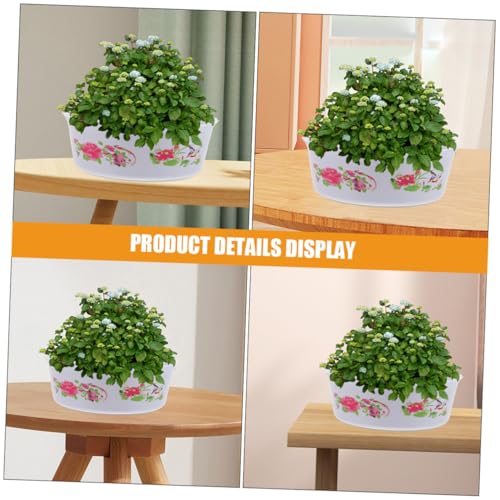 CORHAD 10 Stück Runde Hydroponik Blumentöpfe aus Kunststoff mit dekorativem Print lochfreie Wasserschalen für Lotus Narzissen Seerosen platzsparend für Wohnraum Bürodekoration CORHAD 10 Stück Runde Hydroponik Blumentöpfe aus Kunststoff mit dekorativem Print lochfreie Wasserschalen für Lotus Narzissen Seerosen platzsparend für Wohnraum Bürodekoration von CORHAD