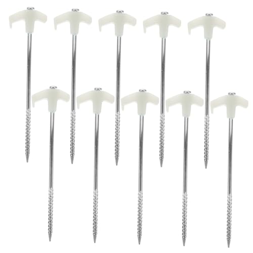 CORHAD 10 Stück Teiliges Edelstahl Zeltheringe mit Schraubgewinde Robuste Sturmsichere Erdnägel für Outdoor Camping Zelte Pavillons und Markisen Praktische Bodenanker für Festen Halt CORHAD 10 Stück Teiliges Edelstahl Zeltheringe mit Schraubgewinde Robuste Sturmsichere Erdnägel für Outdoor Camping Zelte Pavillons und Markisen Praktische Bodenanker für Festen Halt von CORHAD