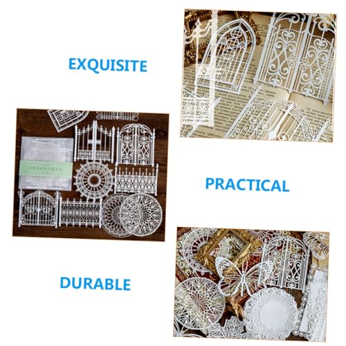 CORHAD 10 Stück Teiliges Scrapbook Lace Paper Filigranes DIY Hollow Papier für Hand Account und Karten Dekoratives Bastelpapier mit Floralem Muster für Scrapbooking und Fotoalben von CORHAD