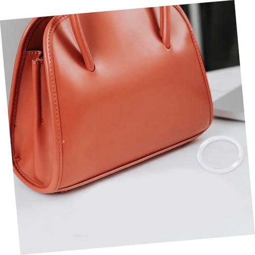 CORHAD 10 Stück Teiliges Weiße Runde Kunststoff taschenhenkel Robust Langlebig Stilvoll für DIY Handtaschen Ersatzgriffe Modisches Zubehör für Makramee Häkel Strandtaschen von CORHAD