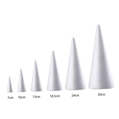 CORHAD 12 Stück Teiliges Weiße Feste Polystyrol Schaumstoff DIY Weihnachtsbaumschmuck Bastelmaterial für Vielseitige Deko Accessoires für Weihnachtsbaum Tischdekoration Bastelprojekte von CORHAD