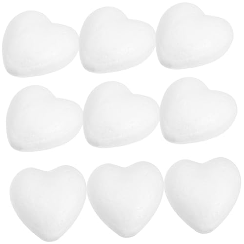 CORHAD 12 Stück Teiliges Weiße Schaumstoff Herzen DIY Bastelherzen für Hochzeitsdeko Valentinstag Bastelprojekte und Süße Ornamente Vielseitig Gestaltbar für Party Wohnungsdekoration von CORHAD