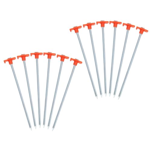 CORHAD 12 Stück Teiliges Zeltheringe aus Rostfreiem Stahl Extra Lange und Robuste Erdnägel für Camping Outdoor Strand Hohe Stabilität Boden für Zelte und Pavillons von CORHAD