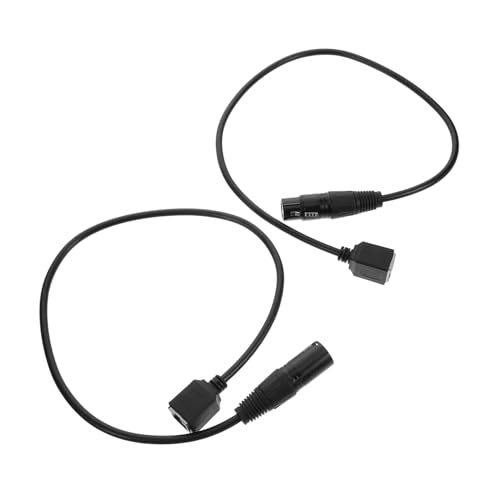 CORHAD 2 Stück Bühnenbeleuchtung Adapterkabel Xlr Polig zu Weiblich Flexibel Signalverlängerungskabel für Theater Dj Events Stabile Datenübertragung Bühnenlichtsteuerung von CORHAD
