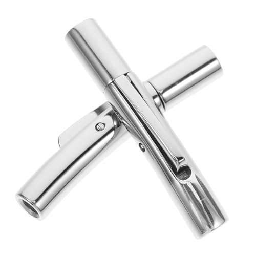 CORHAD 2 Stück Edelstahl Armbandverbinder Robuster Steckverschluss mit Rundloch Vielseitig Kompatibel für DIY Schmuckherstellung Langlebiger und Benutzerfreundlicher Schmuckverschluss von CORHAD