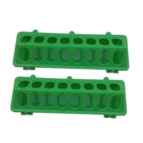 CORHAD 2 Stück Futtertrog für Tauben aus Langlebigem Kunststoff Spritzschutzsicherer Futterspender mit Mehreren Fächern Leicht zu Reinigen Geeignet für Kleine Vögel Wie Papageien Hühner von CORHAD