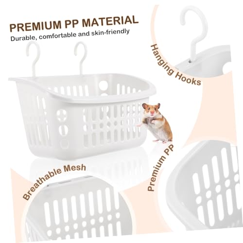 CORHAD 2 Stück Hängende Hamsterbetten aus Dickem Langlebige Kleine Tier Schlaf Ruheplätze mit Atmungsaktivem Netz Waschbar Geeignet für Hamster und Kleintiere von CORHAD