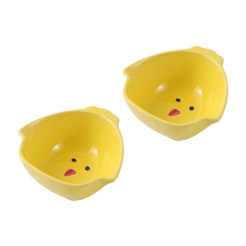CORHAD 2 Stück Keramik futternapf Lebensechte Helle Farbgebung Glatte Oberfläche Bruchsicher Vielseitig Einsetzbar für Vögel Wie Papageien Tauben und Hühner Einfach zu Reinigen für von CORHAD