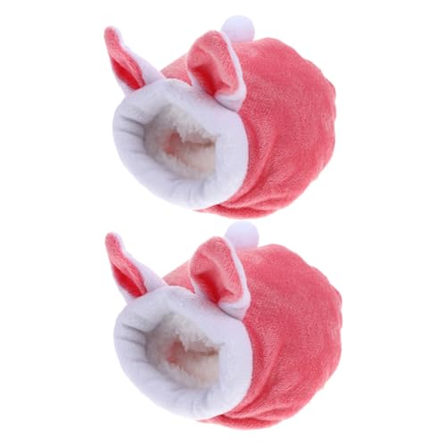 CORHAD 2 Stück Kleintierbett mit Cartoon Design Warmes Hamsterhausnest für Hamster und Igel Kuschelige Sichere Winterruhe für Kleine Haustiere von CORHAD
