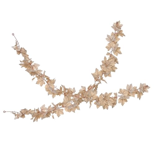 CORHAD 2 Stück Künstliche Herbstblatt Girlande Realistische Ahornblätter Hängende Deko Weinreben für Erntedankfest Kamin Tür Party Dekoration CORHAD 2 Stück Künstliche Herbstblatt Girlande Realistische Ahornblätter Hängende Deko Weinreben für Erntedankfest Kamin Tür Party Dekoration von CORHAD