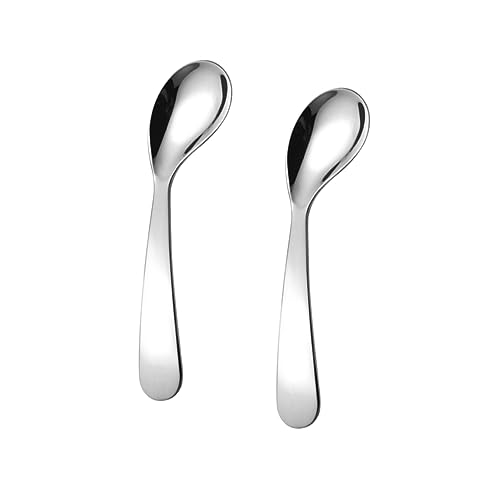 CORHAD 2 Stück Lernlöffel Gebogener Besteck für Selbstständiges Essen Sicheres Füttern Zubehör für Praktische Esslernhilfe für Junge Mädchen Leicht zu Reinigende Babylöffel CORHAD 2 Stück Lernlöffel Gebogener Besteck für Selbstständiges Essen Sicheres Füttern Zubehör für Praktische Esslernhilfe für Junge Mädchen Leicht zu Reinigende Babylöffel von CORHAD