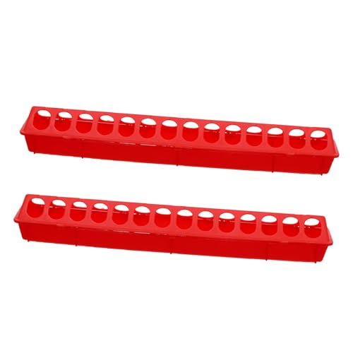 CORHAD 2 Stück Tauben Futterspender aus Langer Futtertrog mit Anti Spritz Design Einfach zu Montieren Praktisch und Hygienisch für Taubenkäfige und Vogelhaltung Rot CORHAD 2 Stück Tauben Futterspender aus Langer Futtertrog mit Anti Spritz Design Einfach zu Montieren Praktisch und Hygienisch für Taubenkäfige und Vogelhaltung Rot von CORHAD