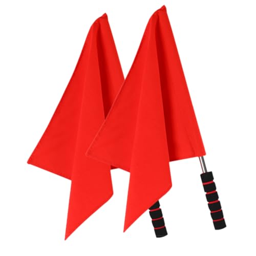 CORHAD 2 Stück Teiliges Schiedsrichter Signalflaggen mit Schwammgriff Edelstahlstab Leuchtend Rote Sportsignal flaggen für Leichtathletik Basketball und Fußballwettkämpfe CORHAD 2 Stück Teiliges Schiedsrichter Signalflaggen mit Schwammgriff Edelstahlstab Leuchtend Rote Sportsignal flaggen für Leichtathletik Basketball und Fußballwettkämpfe von CORHAD