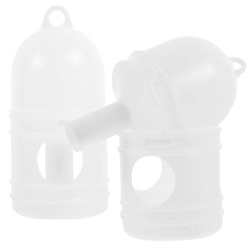 CORHAD 2 Stück Teiliges Vogel Wasserspender Kunststoff Wassernapf für Tauben und Papageien Tragbarer Platzsparender Vogeltränke mit Großem Fassungsvermögen Langlebig und Einfach zu von CORHAD