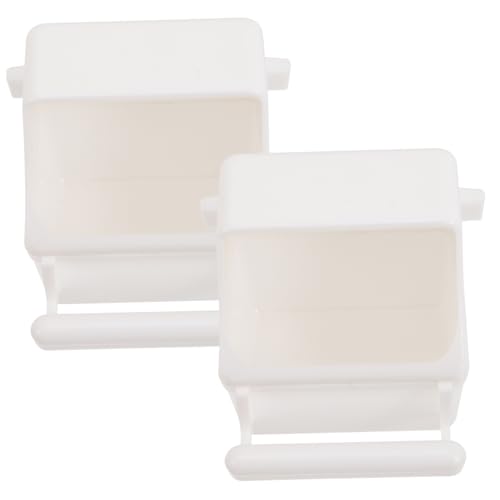 CORHAD 2 Stück Teiliges Vogelfutternapf Clip Transparenter Wasserspender und Futterhalter für Papageien Wellensittiche Kanarienvögel Vielseitig für Käfige Installieren Reinigen von CORHAD