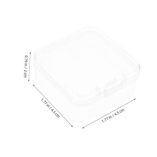 CORHAD 20 Stück Teiliges Mini Aufbewahrungsbox aus Klarem Kunststoff mit Klappdeckel Quadratische Kleine Organizer behälter für Perlen Schmuck Bastelbedarf und Kleine Gegenstände von CORHAD