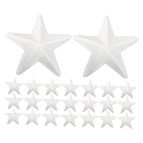 CORHAD 20 Stück Teiliges Weiße Schaumstoff Sterne Pentagrammförmige Weihnachtsdekorationen für DIY Basteln Bemalbar Klebbar und Vielseitig Einsetzbar für Festtagsdeko und Partys CORHAD 20 Stück Teiliges Weiße Schaumstoff Sterne Pentagrammförmige Weihnachtsdekorationen für DIY Basteln Bemalbar Klebbar und Vielseitig Einsetzbar für Festtagsdeko und Partys von CORHAD