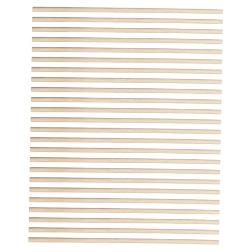 CORHAD 200 Stück Naturbelassene Runde Holzdübel Kinderfreundliche DIY holzstäbe zum Basteln Glatte Oberfläche Unbemalt Langlebig und Sicher für Kinderhandwerk von CORHAD