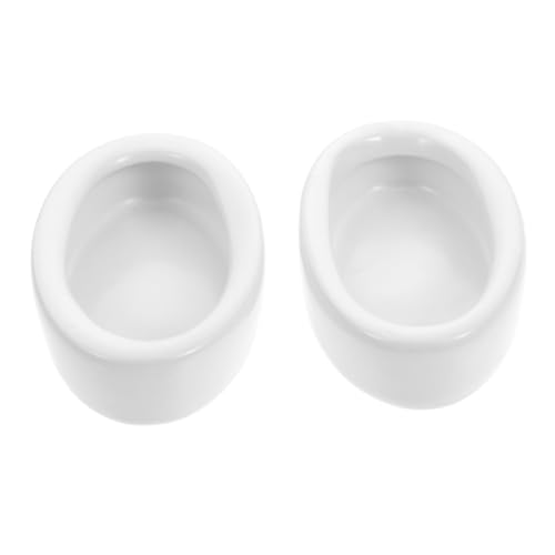 CORHAD 2stücke Futterschüssel Für Reptilien Ovaler Keramik-wassernapf Für Haustiere Futterspender Und Wasserhalter Für Eidechsen Futterzubehör Für Reptilien von CORHAD