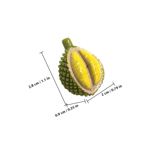 CORHAD 3 Stück Mini Resin Früchte Deko für DIY Basteln Realistische Mini Fruchtornamente Papaya Avocado Durian als Handyhüllen Verzierung und Bastelzubehör von CORHAD