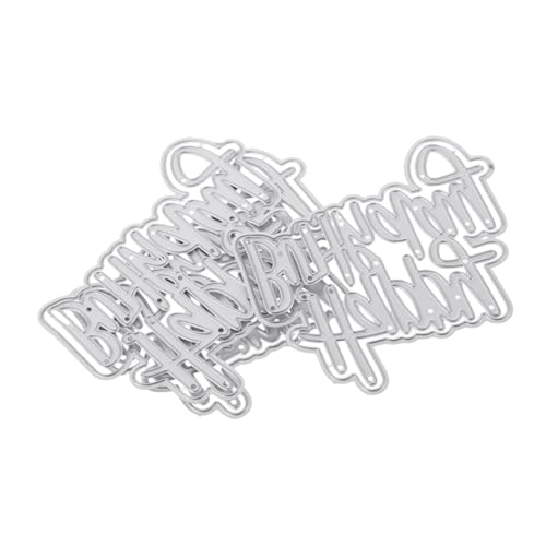 CORHAD 3 Stück Teiliges Happy Birthday Stanzformen aus Carbonstahl für DIY Scrapbooking Kartenherstellung und Papierprägung Langlebige Metall Schneidevorlagen für Kreative Bastelprojekte von CORHAD