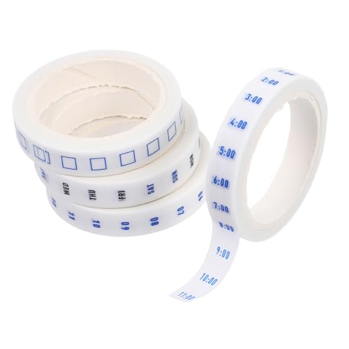 CORHAD 4 Rollen Zeitplan Washi Tape Büro Journal Masking Tape mit Beschreibbaren Abschnitten für Effizientes Zeitmanagement und Dekoration Kompakt Vielseitig für Planer Scrapbooking CORHAD 4 Rollen Zeitplan Washi Tape Büro Journal Masking Tape mit Beschreibbaren Abschnitten für Effizientes Zeitmanagement und Dekoration Kompakt Vielseitig für Planer Scrapbooking von CORHAD