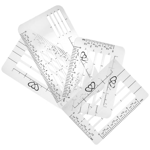 CORHAD 4 Stück Adressenschablone aus Transparentem für Umschläge und Karten Vielseitige Schreibvorlage mit Geraden Linien und Punktraster für Adressierung Journale und Bastelarbeiten von CORHAD