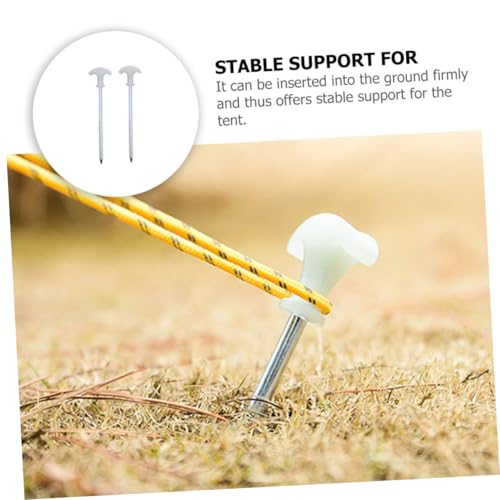 CORHAD 4 Stück Edelstahl Zeltheringe Schraubheringe Camping Zeltnägel Robust Langlebig für Harten Boden Geeignet Outdoor Wandern Zeltbefestigung Sicher und Praktisch von CORHAD