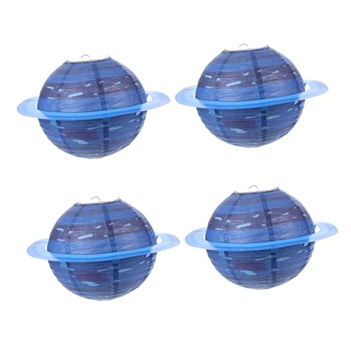CORHAD 4 Stück Planet Papierlaternen Hängende Deko für Shower und Geburtstagsfeier Raumdeko Weltraumthema Einfache Montage Sphärische Laternen für Decke und Party von CORHAD